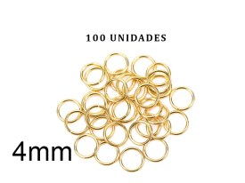 Argollas de Acero Doradas 4mm